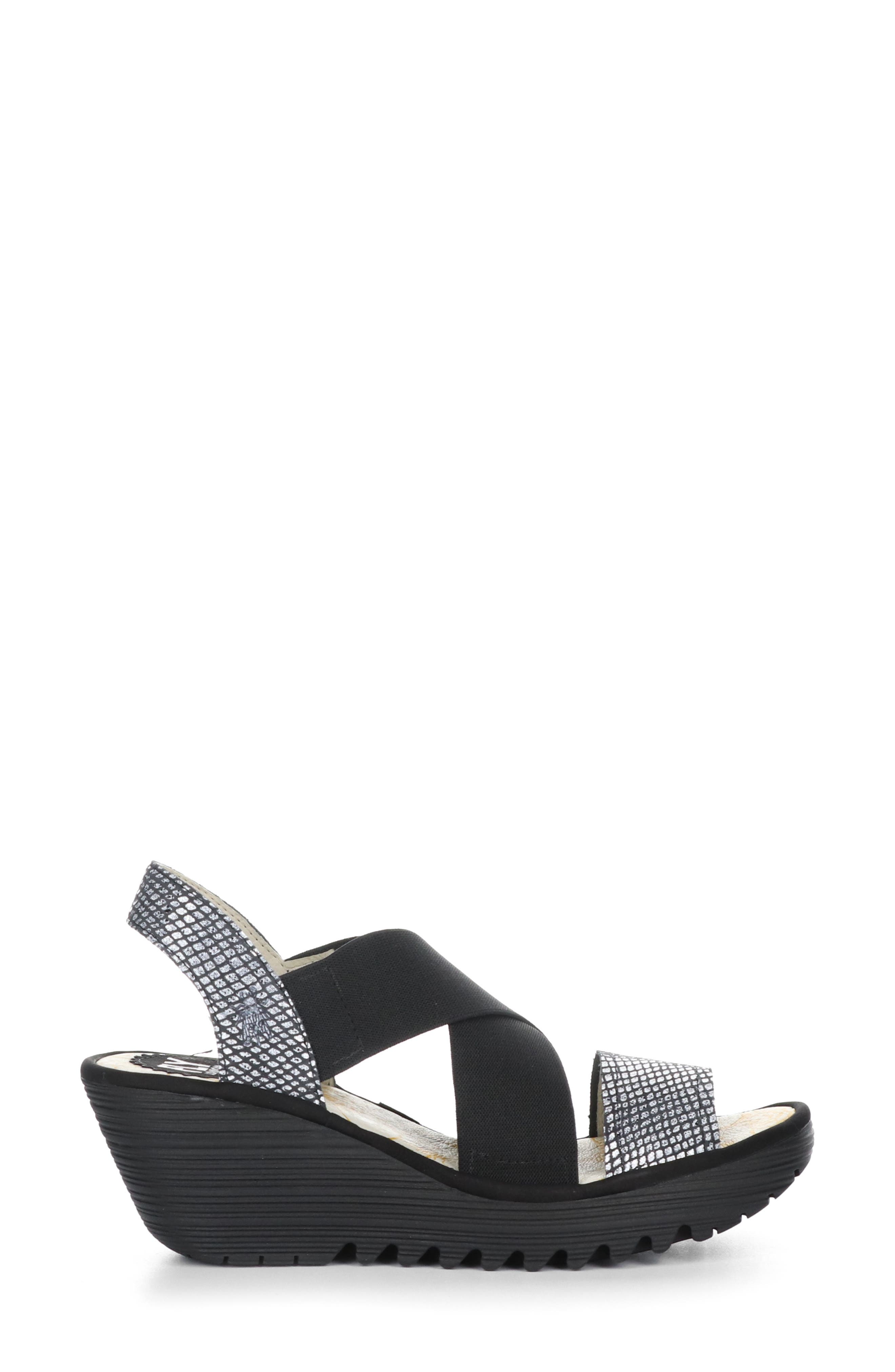 Yaji Cross Wedge Sandal, Alternate, color, BLACK OFF WHITE/ BLACK DIAMOND