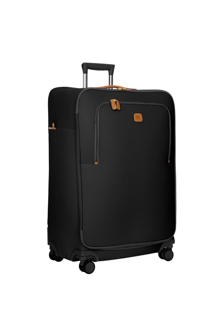 Firenze Softside 30" Large Checked Compound Spinner Luggage, Alternate, color, Black