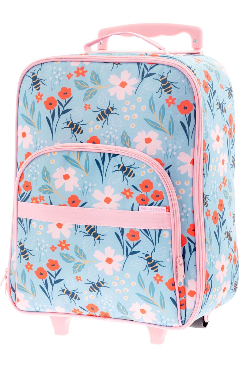 Stephen Joseph Kids' Print Rolling Luggage, Main, color, Light Blue