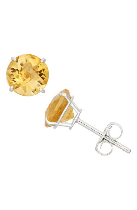 Amethyst Stud Earrings