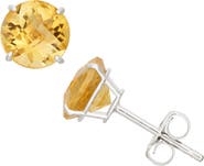 FUZION CREATIONS Amethyst Stud Earrings