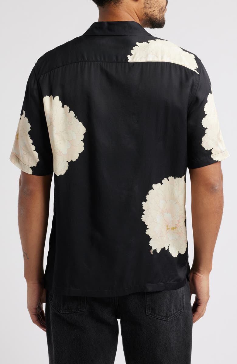 AllSaints Fleur Short Sleeve Camp Shirt, Alternate, color,