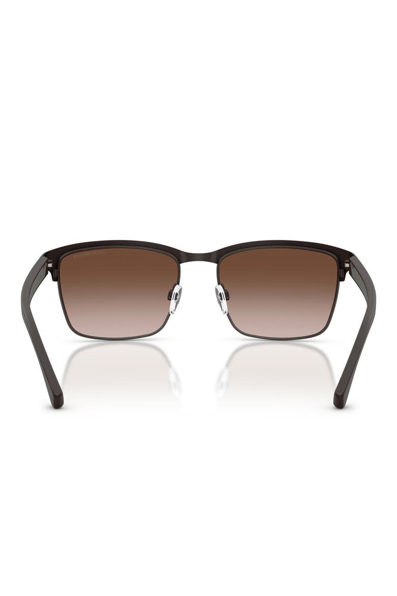 56mm Pillow Sunglasses, Alternate, color, MATTE BROWN / GRADIENT BROWN