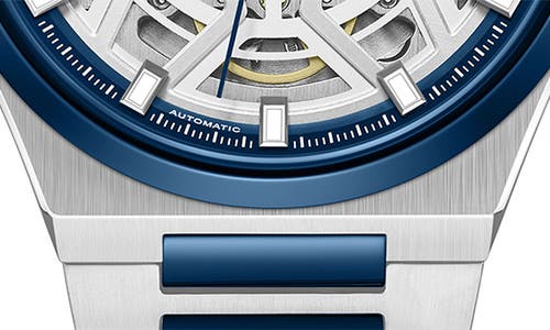 Kenneth Cole New York Automatic Bracelet Watch, 43.5mm In Blue/silver