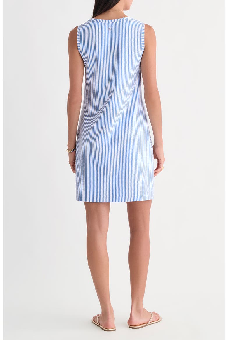 Seersucker UPF 20+ Shift Dress, Alternate, color, FEEDER BREAKER BLUE