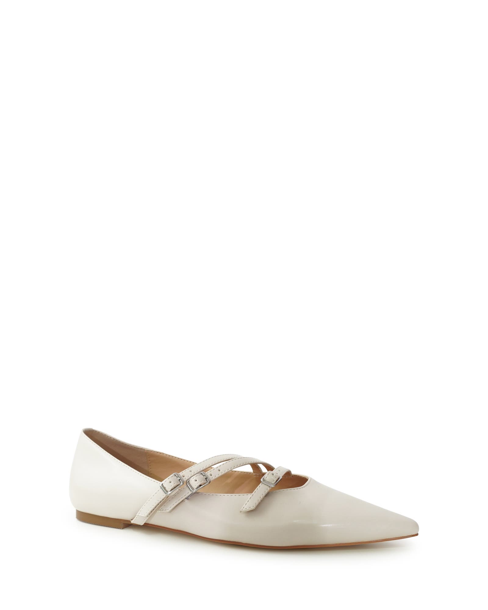 Belle 
Bloom Begin Again Buckled Flat, Main, color, Beige