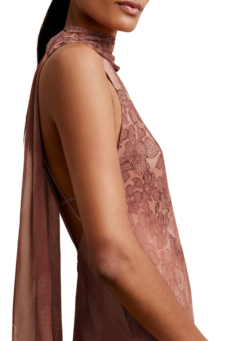 Lacey Sleeveless Column Dress, Alternate, color, PALE PINK