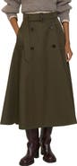 Burberry Brenda Cotton Gabardine Trench Skirt