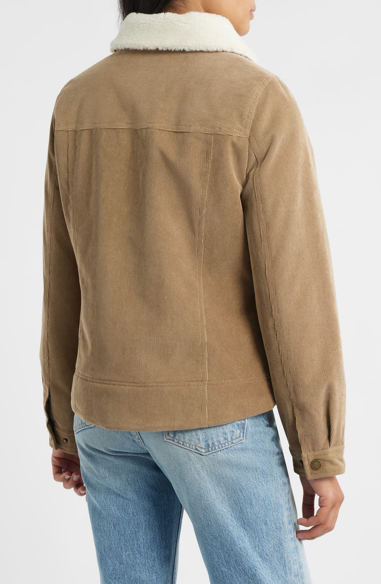 Pendleton Wind River Corduroy Trucker Jacket with Removable Fleece Collar, Alternate, color, Old Oak