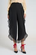 Valentino Garavani Ruffle Silk Georgette Pants