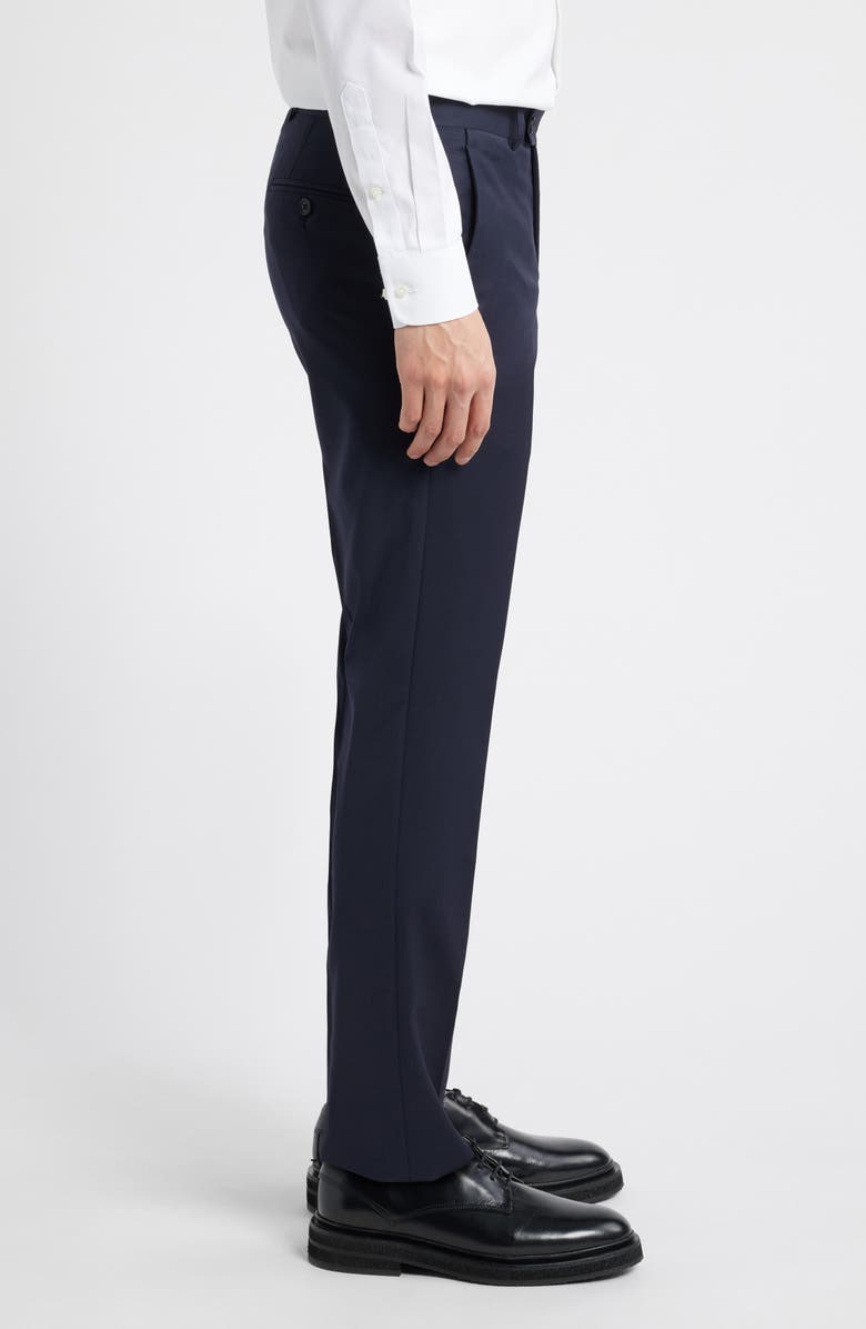 AllSaints Ross Slim Fit Taper Leg Stretch Wool Pants, Alternate, color, Navy