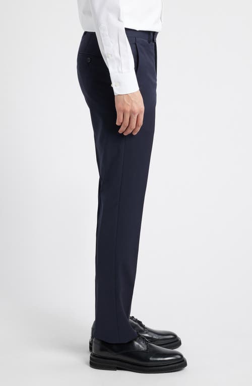 Allsaints Ross Solid Slim Fit Taper Leg Wool Pants Suit Separate In Navy