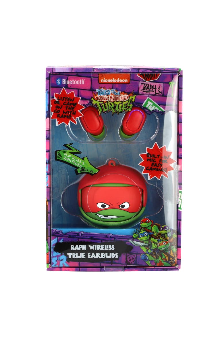 Ninja Turtles Raph Wireless Bluetooth True Earbuds, Main, color, Green
