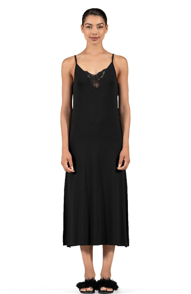 Togas Diletta Women's Nightdress, Alternate, color, Black