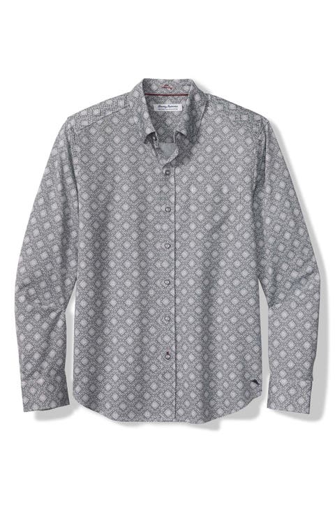 San Lucio Mira Mosaic IslandZone® Cotton Blend Button-Up Shirt