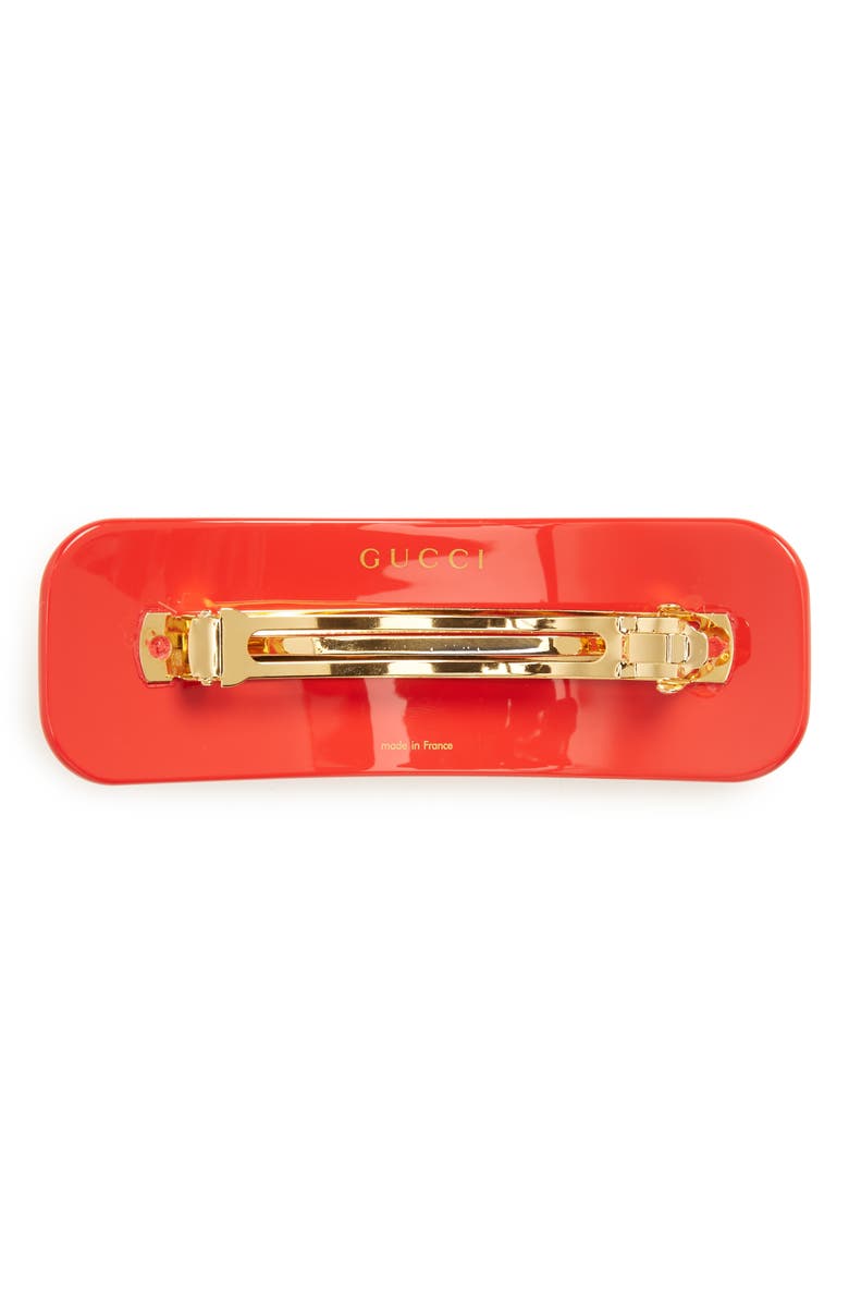 Gucci Crystal Hair Barrette, Alternate, color,