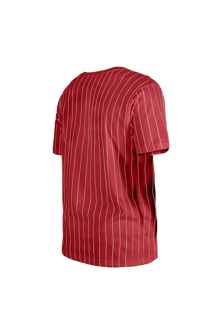 Men's New Era Red Arizona Diamondbacks Throwback Pinstripe T-Shirt, Alternate, color, Red