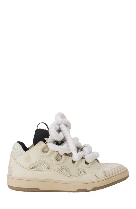 Curb Sneakers In Leather With Snake Laces