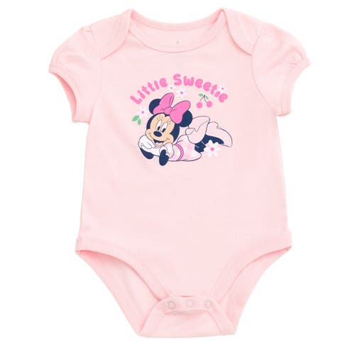 Disney Minnie Mouse Bodysuit Skirt & Headband Set In Pink
