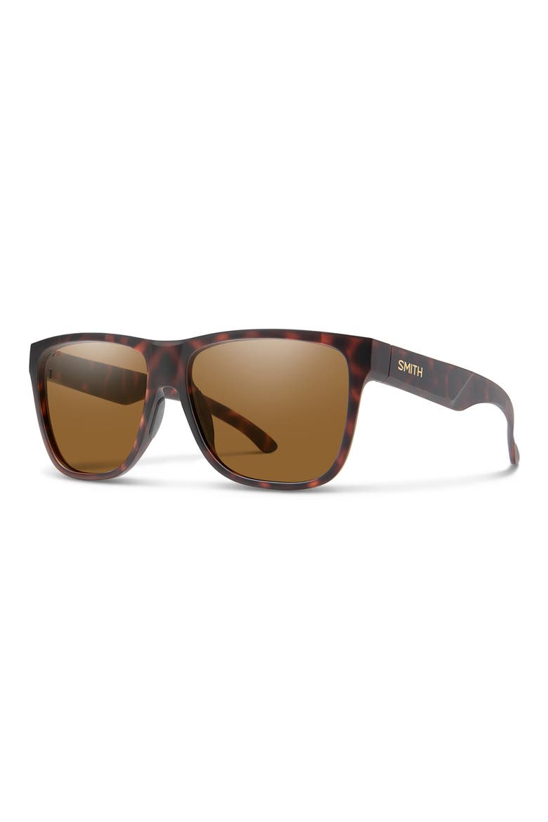 Lowdown XL 2 60mm ChromaPop™ Polarized Square Sunglasses, Alternate, color, MATTE TORTOISE/ BROWN