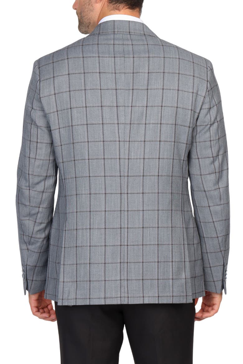 Mélange Windowpane Sport Coat, Alternate, color, MELANGE GREY