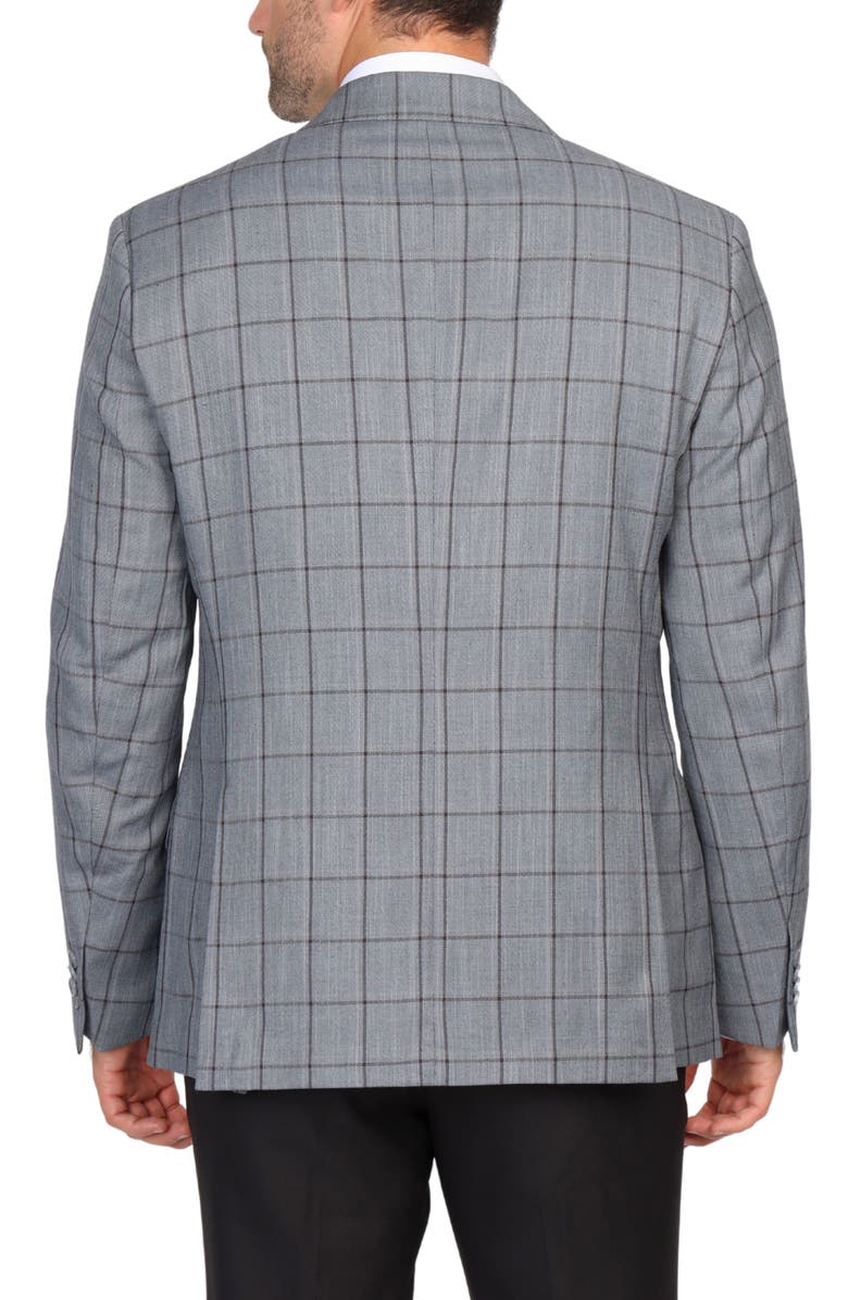 TailorByrd Mélange Windowpane Sport Coat, Alternate, color, Melange Grey