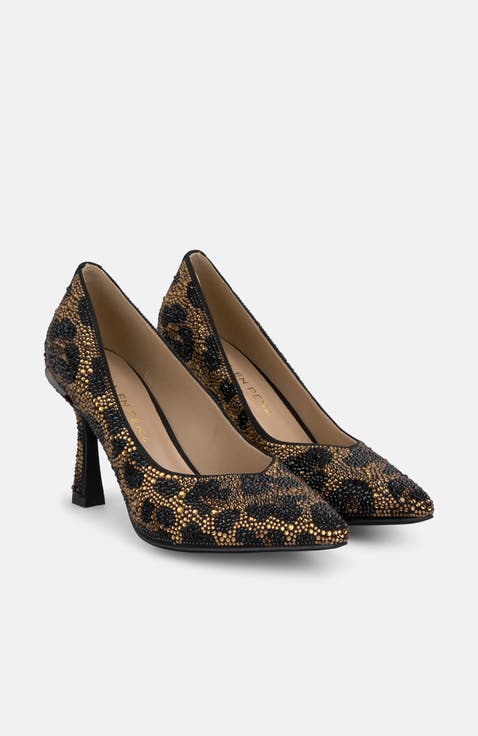 Bicolour Rhinestone Heel Shoes