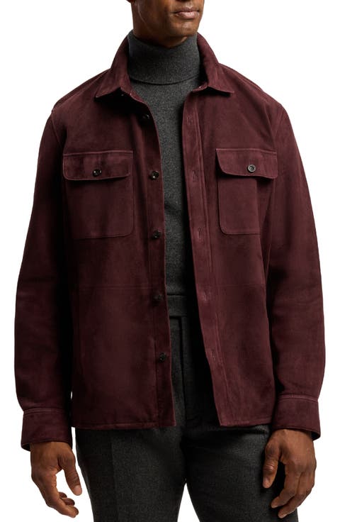Calloway Insulated Lambskin Suede Shirt Jacket