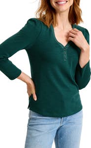 Tommy Bahama Ashby Stretch Cotton Slub Henley Top
