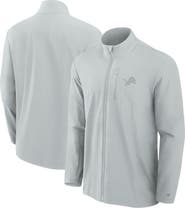 FANATICS Men's Fanatics Gray Detroit Lions Front Office Woven Full-Zip Jacket