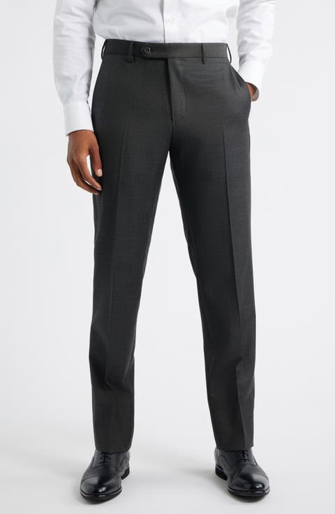 Parker Classic Wool Sharkskin Dress Pants