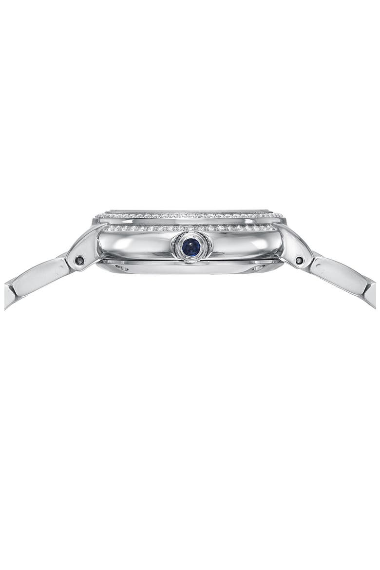 Stella Crystal Bracelet Watch, 32mm, Alternate, color, SILVER