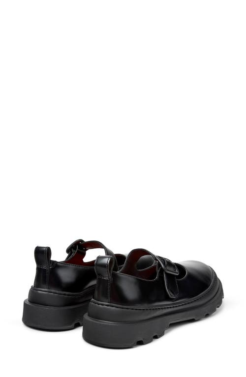 Camper Buckle-strap Leather Loafers In Black