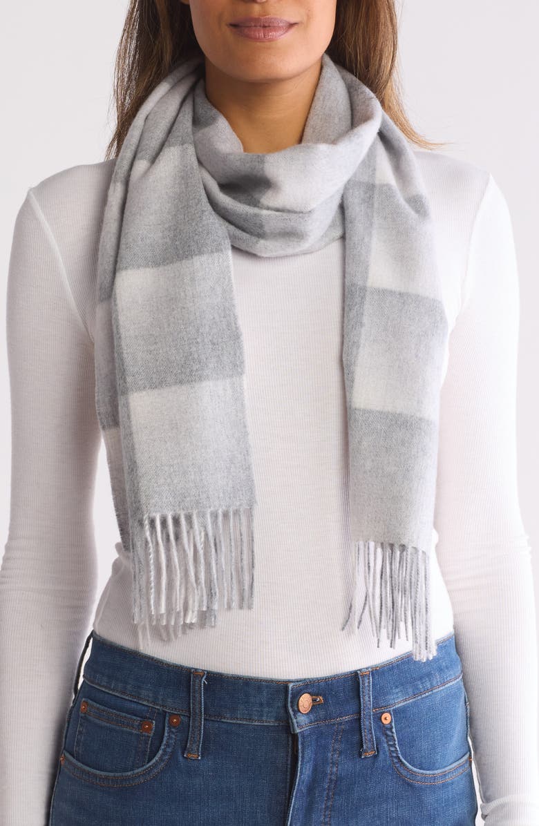 Amicale Cashmere Ombré Grid Scarf, Main, color, 
