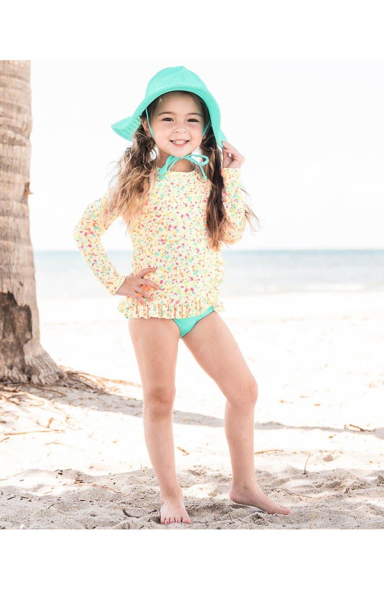 RuffleButts Girls UPF50+ Sun Protected Swim Hat, Alternate, color,