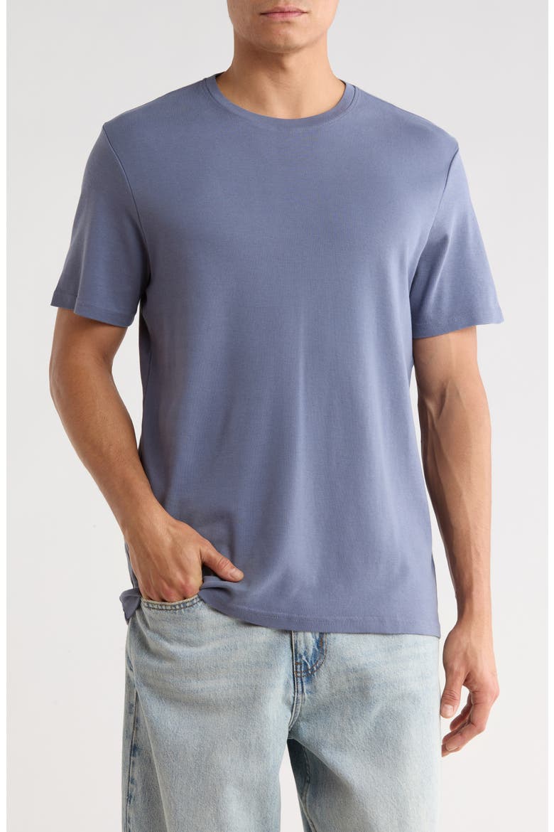 Interlock T-Shirt, Main, color, GREY GRISAILLE