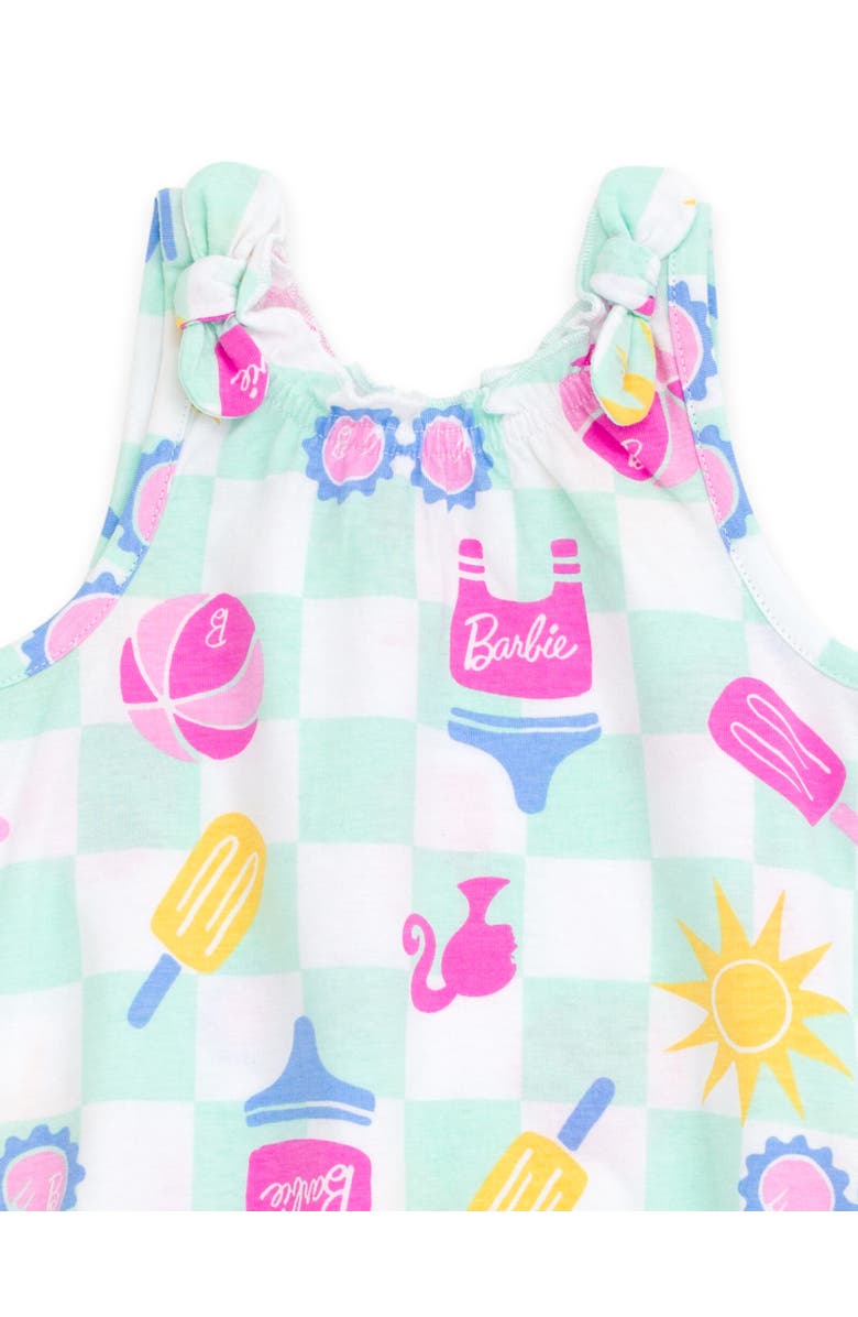 Barbie Sleeveless Bubble Romper, Alternate, color, Pale Turquoise