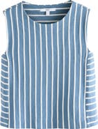 NEXT Stripe Sleeveless Cotton Terry Top