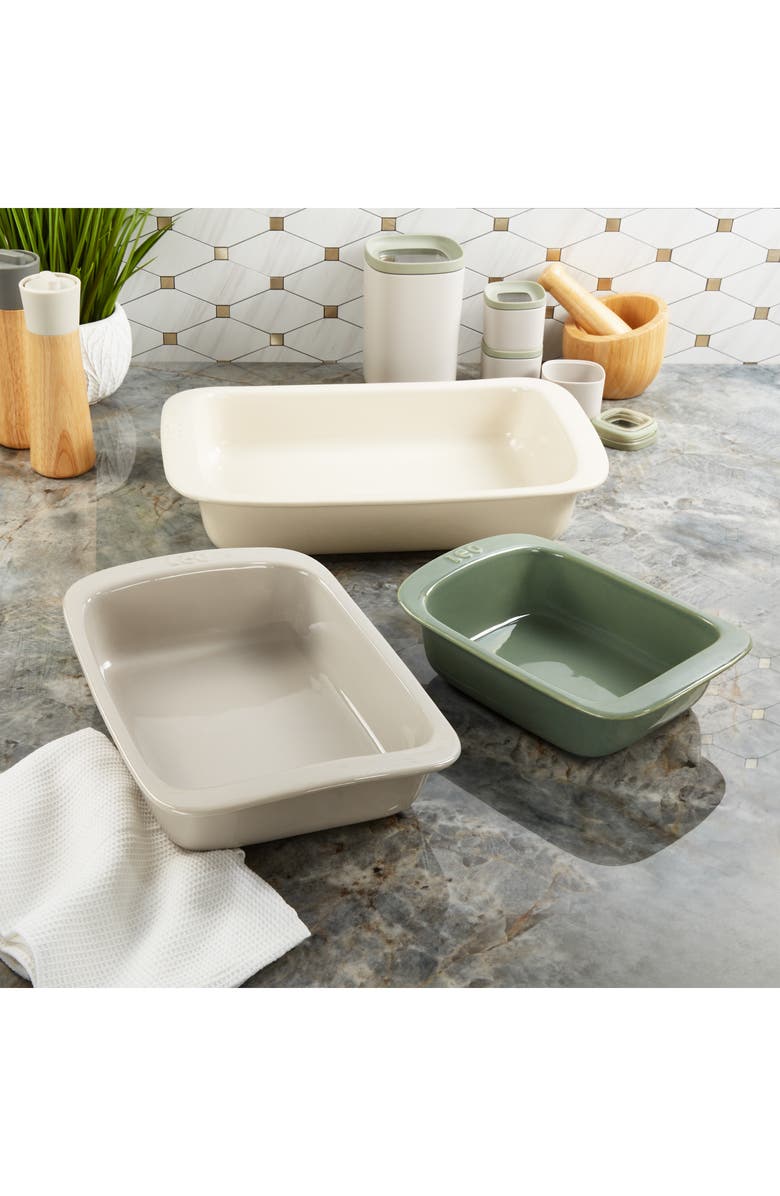 BergHOFF 3-Piece Ceramic Bakeware Set, Alternate, color, Multicolor