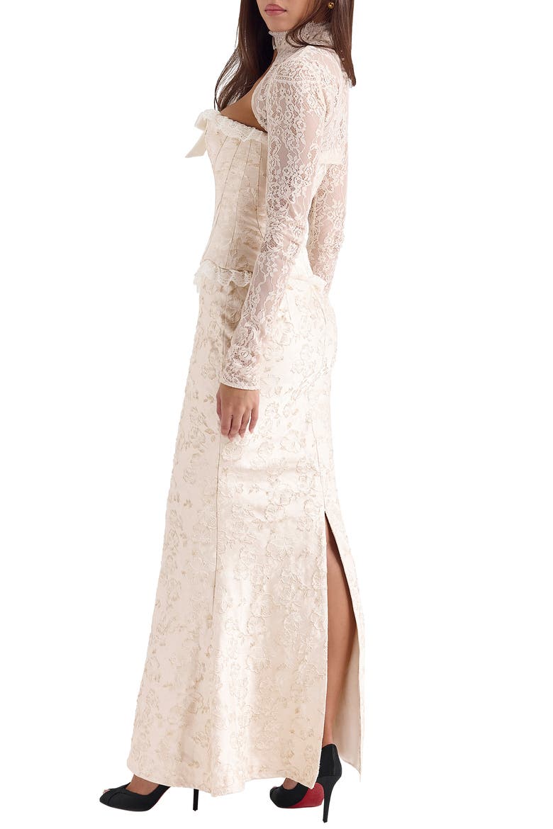 Mara Embroidered Maxi Skirt, Alternate, color, IVORY