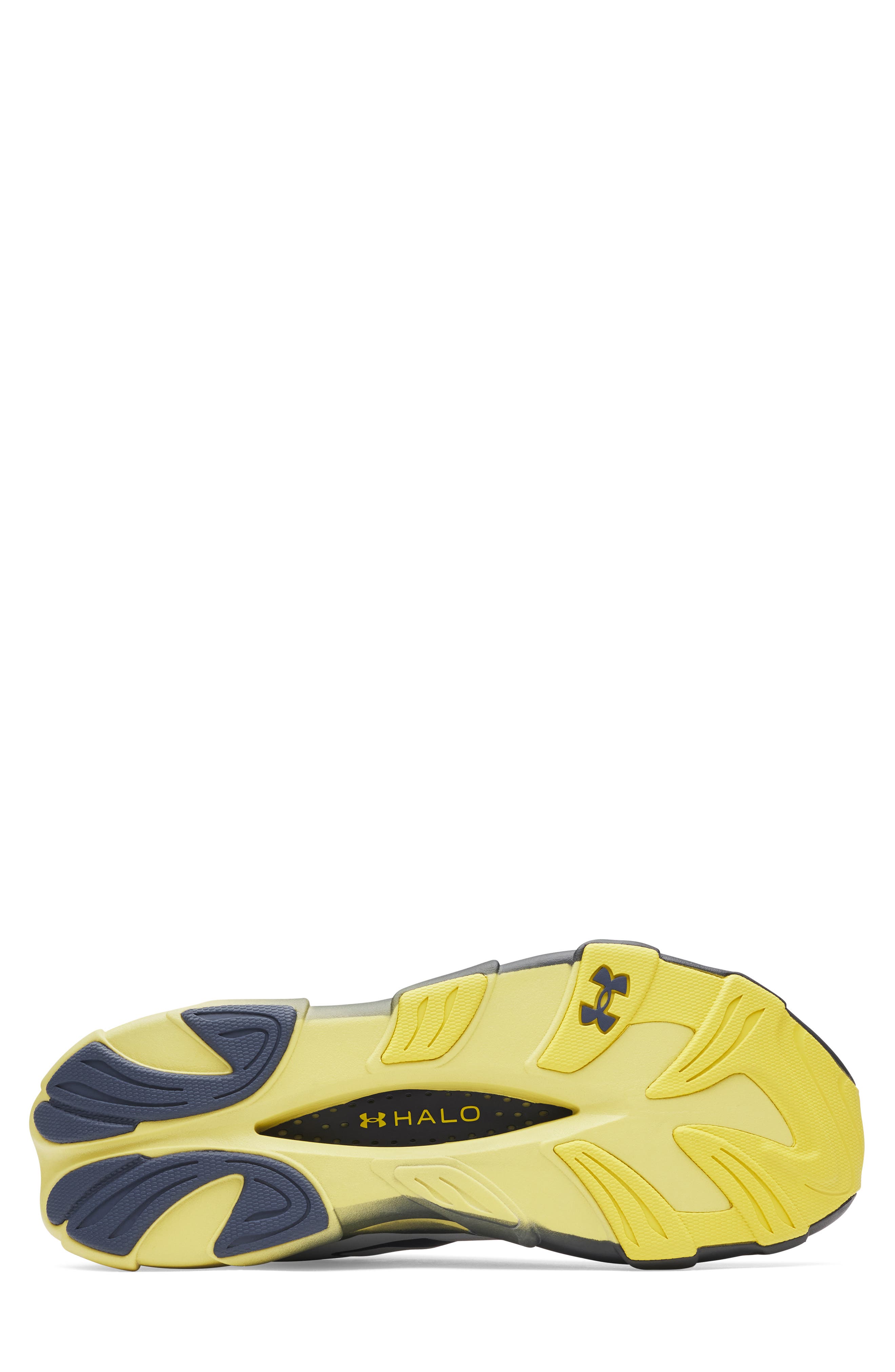 UA Halo Racer Running Shoe, Alternate, color, WASHED NAVY/ YELLOW/ GRAY
