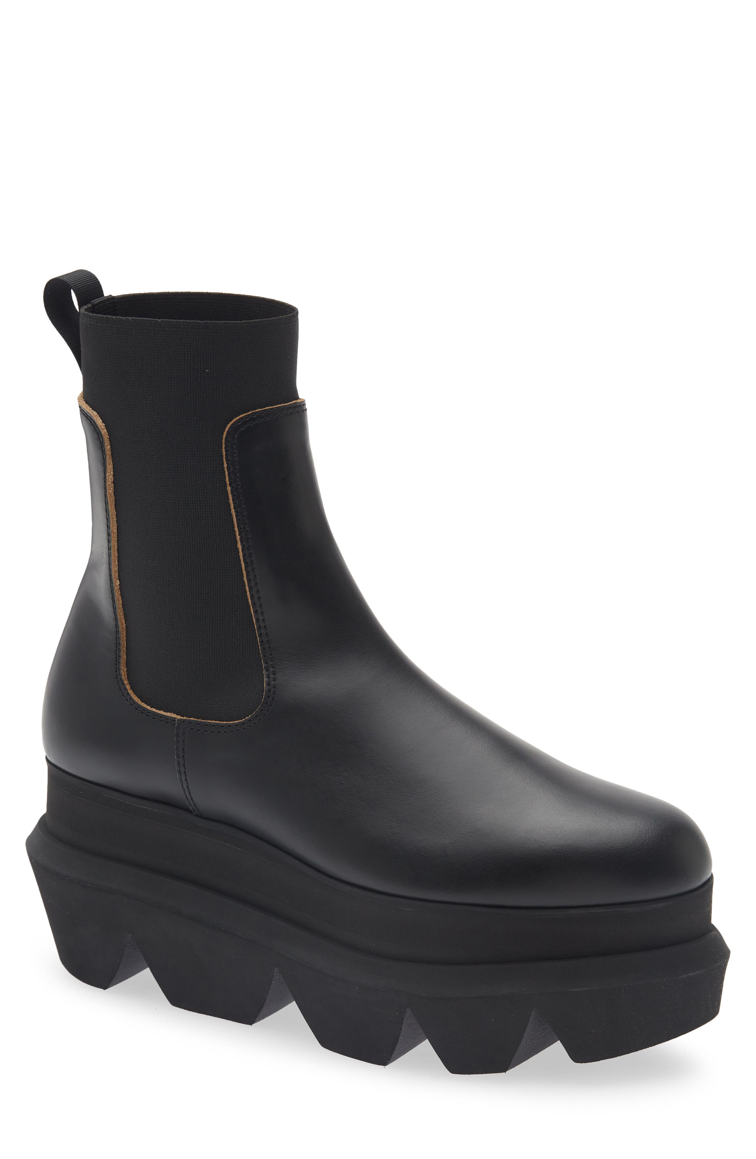 Sacai Lug Sole Chelsea Boot, Main, color, Black