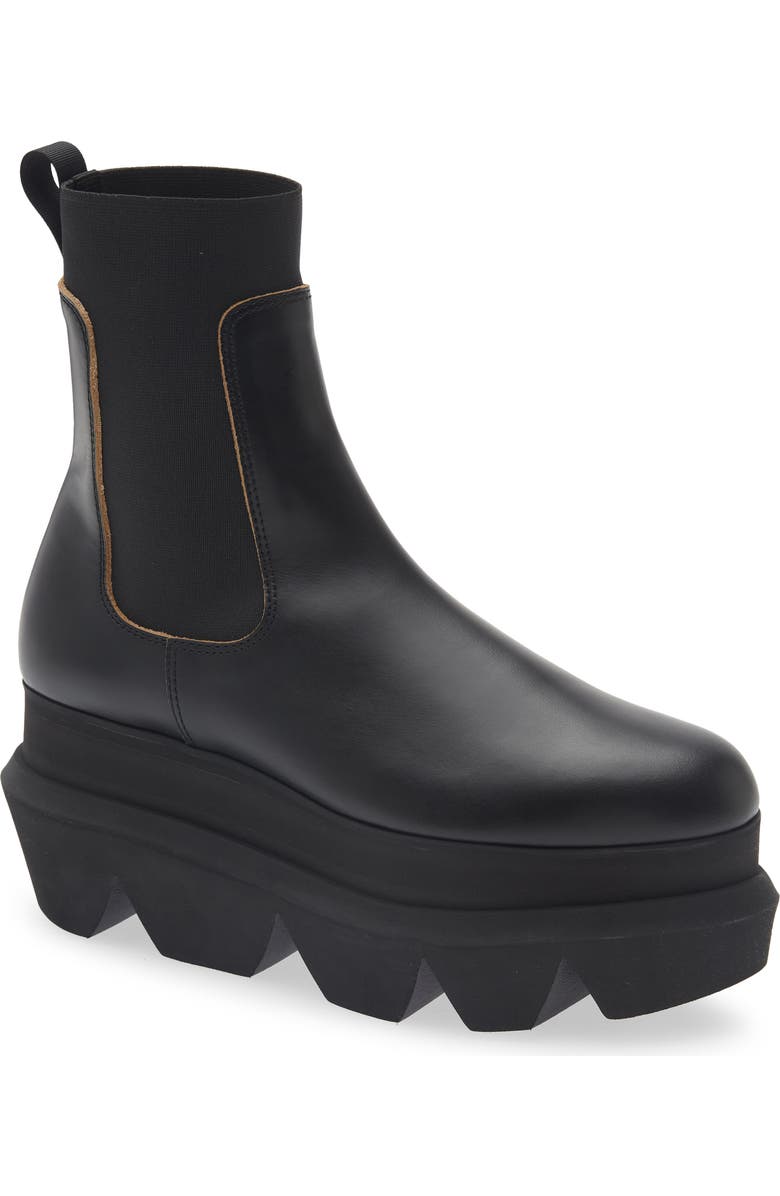 Sacai Lug Sole Chelsea Boot, Main, color, Black