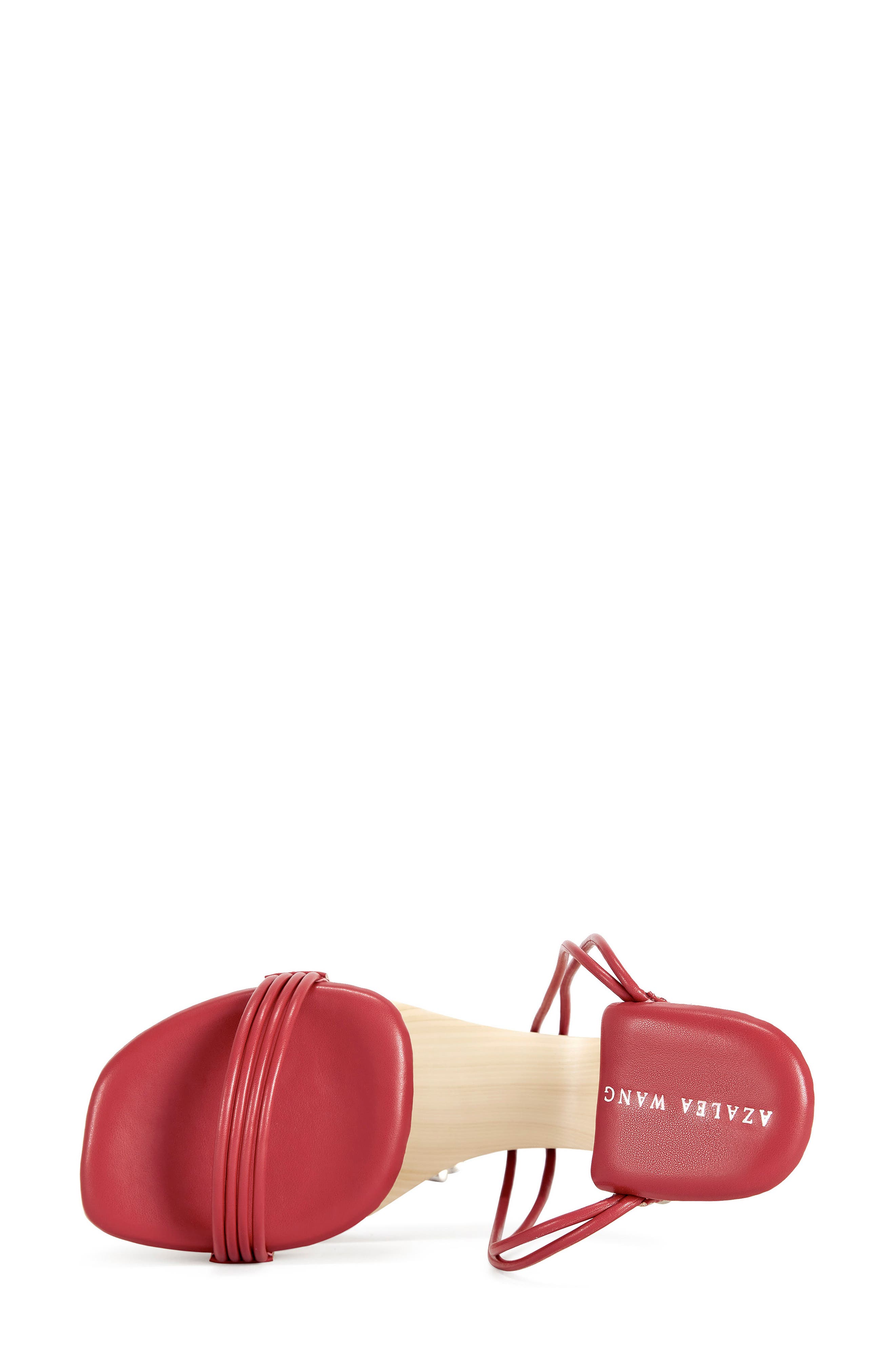 AZALEA WANG Cipriano Ankle Wrap Platform Sandal, Alternate, color, 