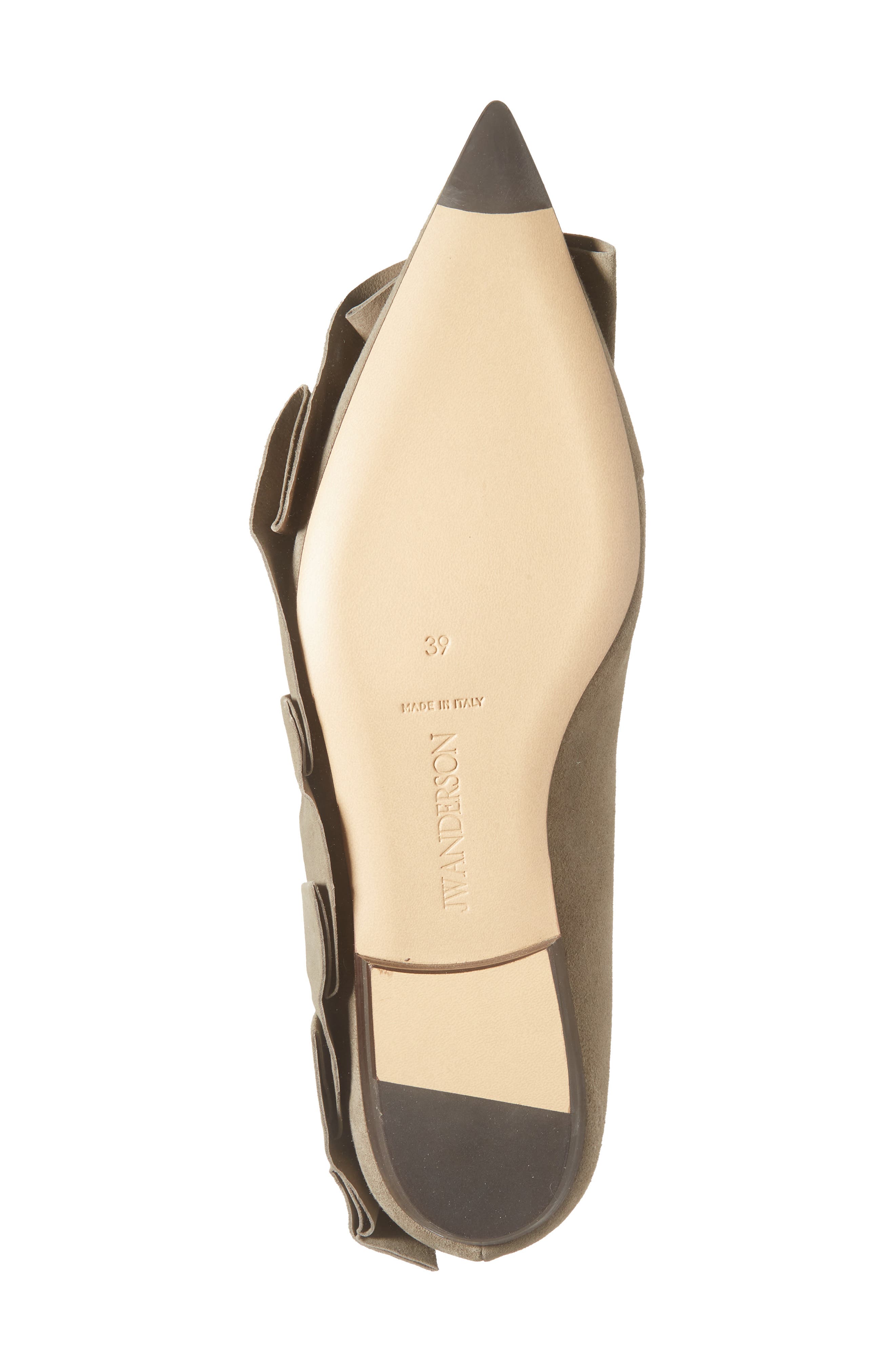 JW Anderson Ruffle Ballet Flat, Alternate, color, Grey 929