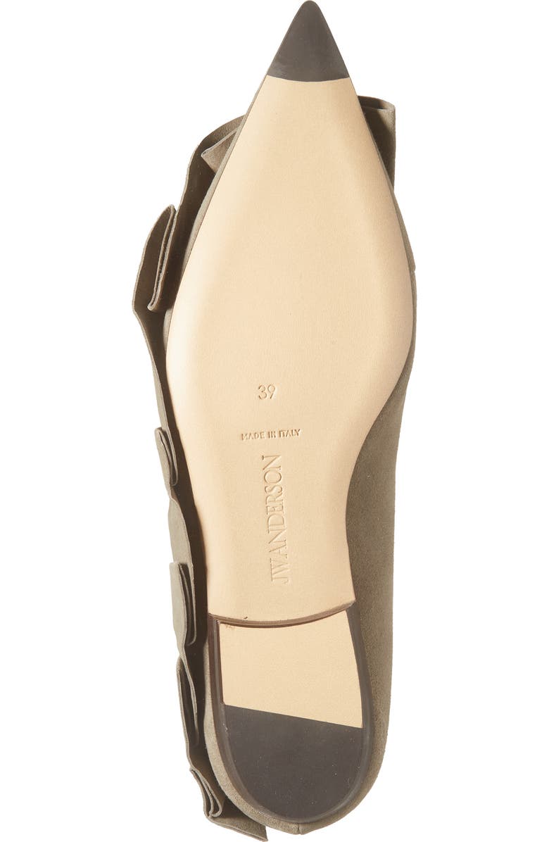JW Anderson Ruffle Ballet Flat, Alternate, color, Grey 929