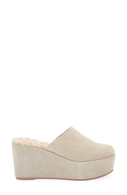 Cordani Jules Faux Fur Lined Platform Mule In Gray