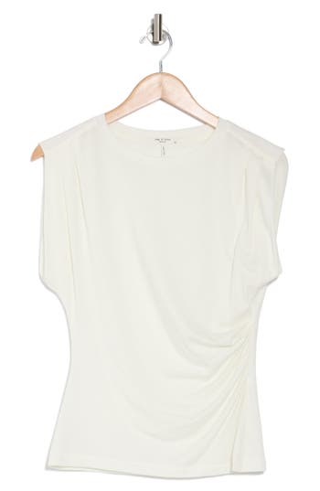 Rag & Bone The Jersey Pleat Tank In Ivory