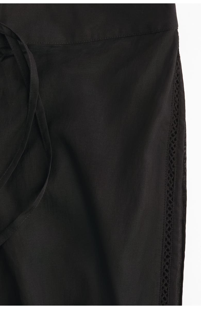 H&M Lace-trimmed Pyjama Bottoms, Alternate, color, Black