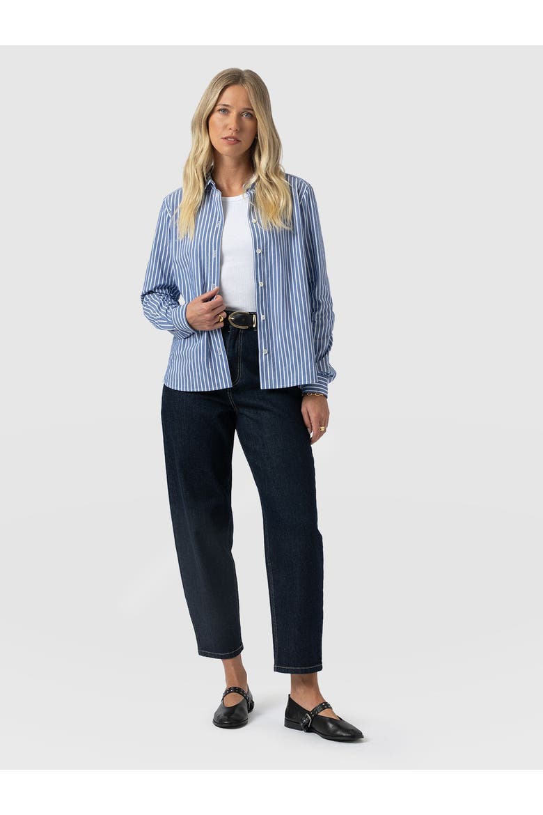 Anneliese Shirt, Alternate, color, Blue Stripe